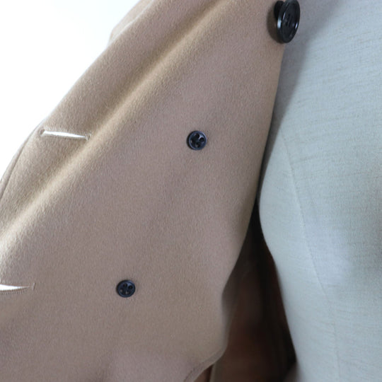 BURBERRY trench coat Main: 100% cashmere, Part: 66% wool, Part: 22% nylon, Part: 12% cashmere, Lining: 100% viscose (rayon), Lining (sleeve lining): 100% viscose beige SANDRINGHAM Sandringham Women 38 Used Authentic