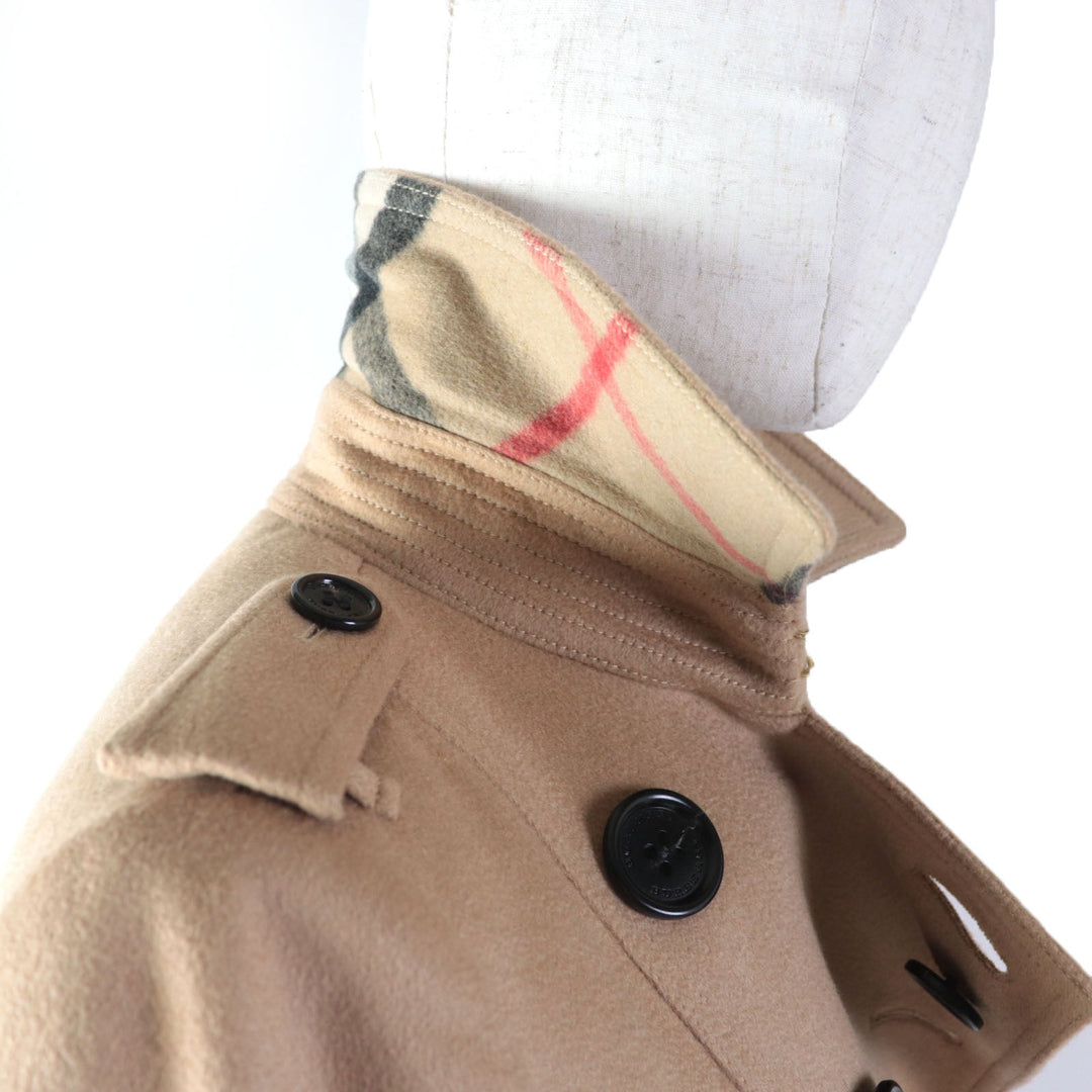 BURBERRY trench coat Main: 100% cashmere, Part: 66% wool, Part: 22% nylon, Part: 12% cashmere, Lining: 100% viscose (rayon), Lining (sleeve lining): 100% viscose beige SANDRINGHAM Sandringham Women 38 Used Authentic