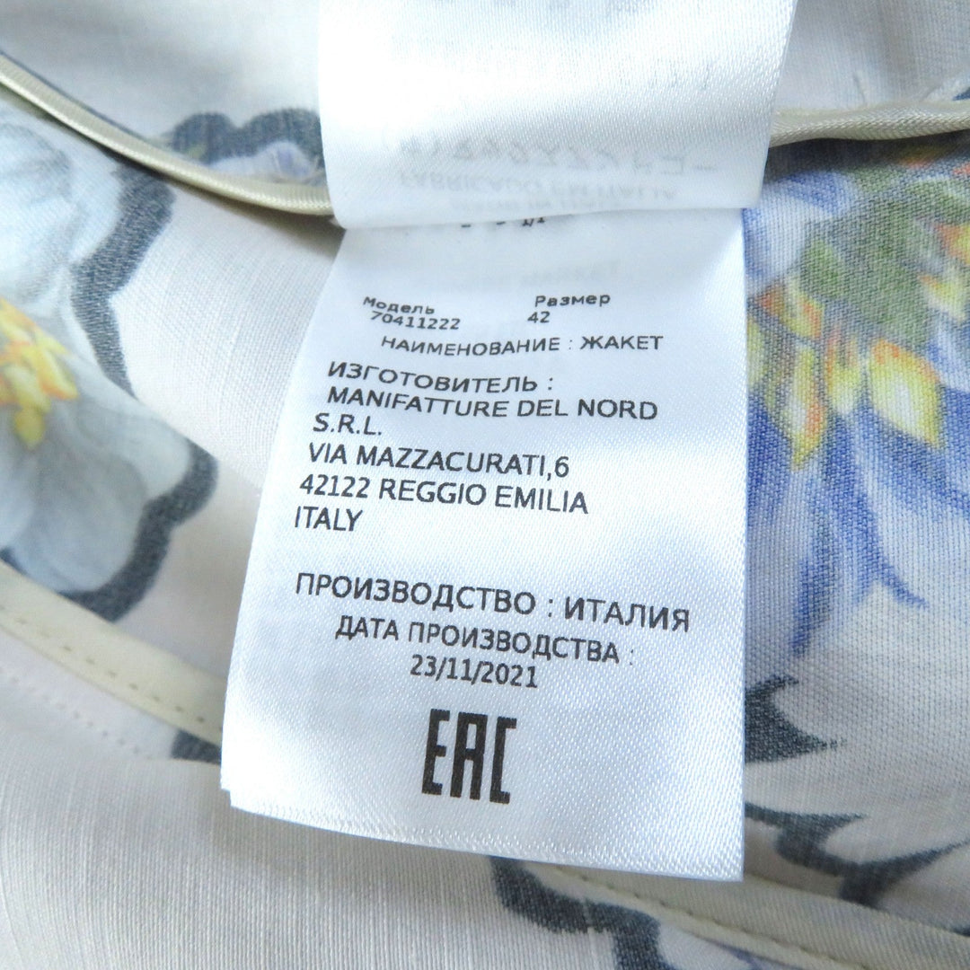MAX MARA Jacket Lining: 62% acetate, Lining: 38% polyester, Outer: 77% viscose, 23% lino multicolor Women 42 Used Authentic