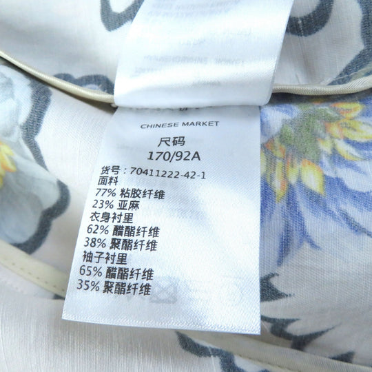 MAX MARA Jacket Lining: 62% acetate, Lining: 38% polyester, Outer: 77% viscose, 23% lino multicolor Women 42 Used Authentic