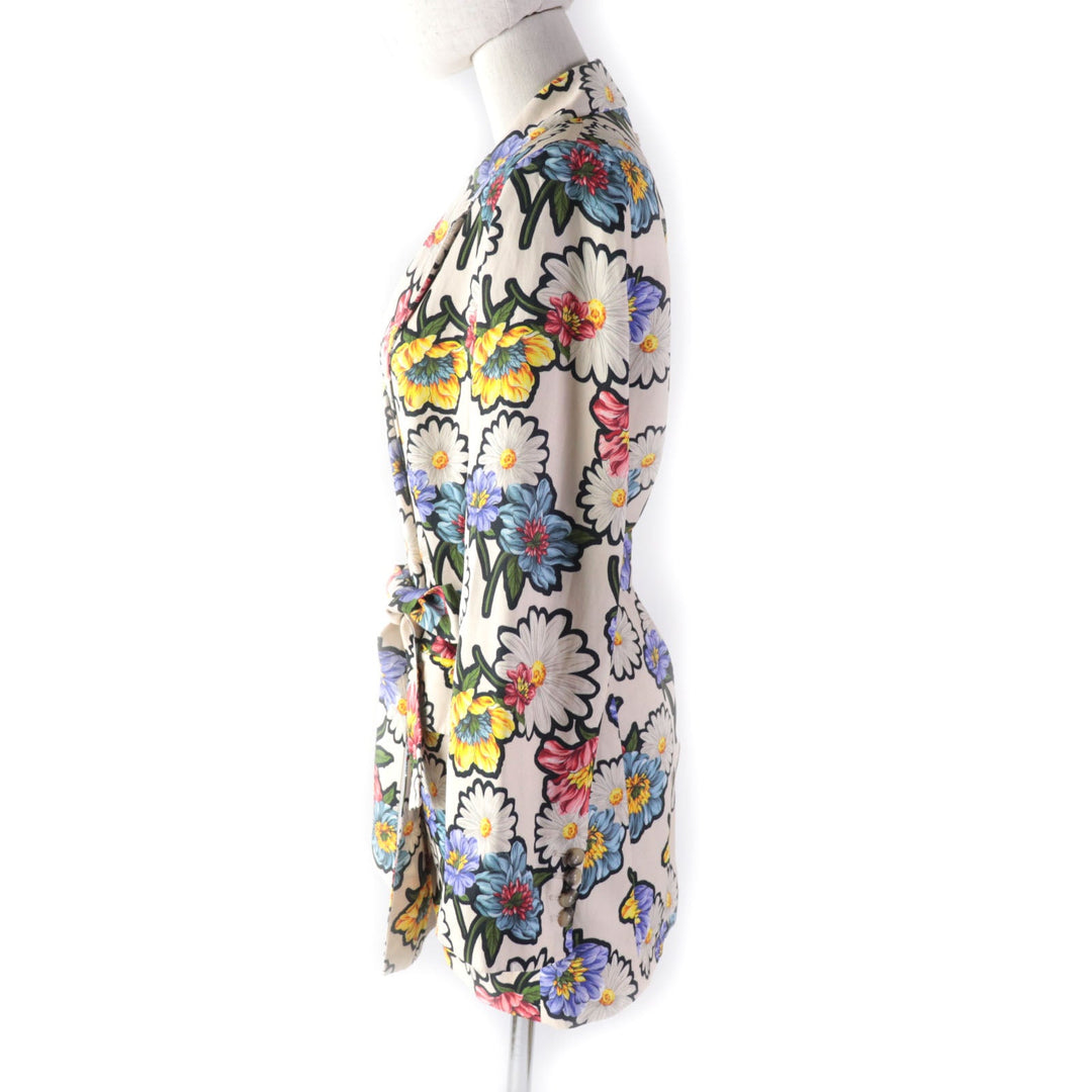 MAX MARA Jacket Lining: 62% acetate, Lining: 38% polyester, Outer: 77% viscose, 23% lino multicolor Women 42 Used Authentic