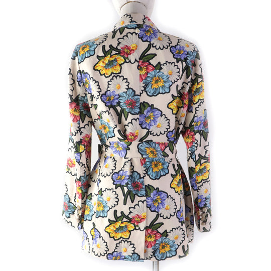MAX MARA Jacket Lining: 62% acetate, Lining: 38% polyester, Outer: 77% viscose, 23% lino multicolor Women 42 Used Authentic