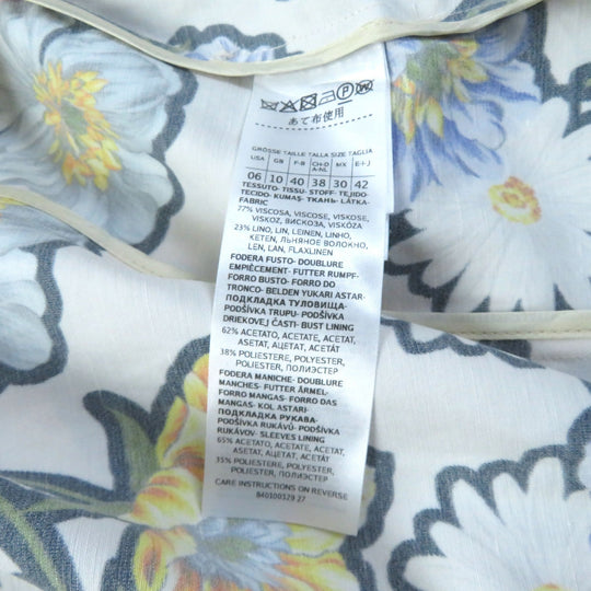 MAX MARA Jacket Lining: 62% acetate, Lining: 38% polyester, Outer: 77% viscose, 23% lino multicolor Women 42 Used Authentic