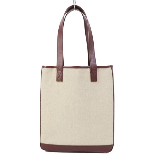A.P.C. Tote Bag Main: 36% jute, 35% linen, 29% cotton; Part: 100% leather Brown Beige type Women Used Authentic