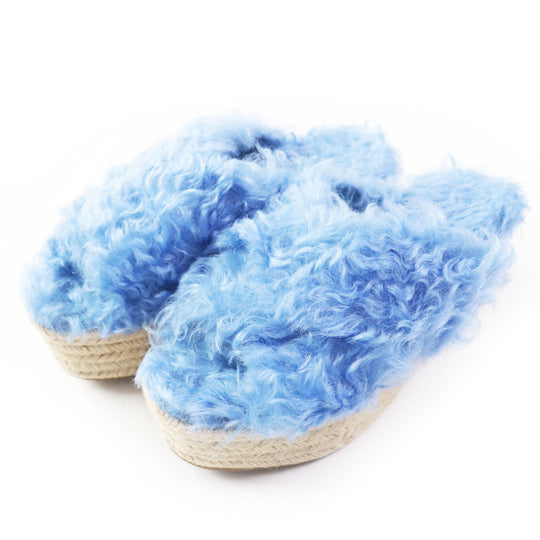 MIUMIU Sandals 5XX071 Main: Eco fur Light blue Women 35 Used Authentic