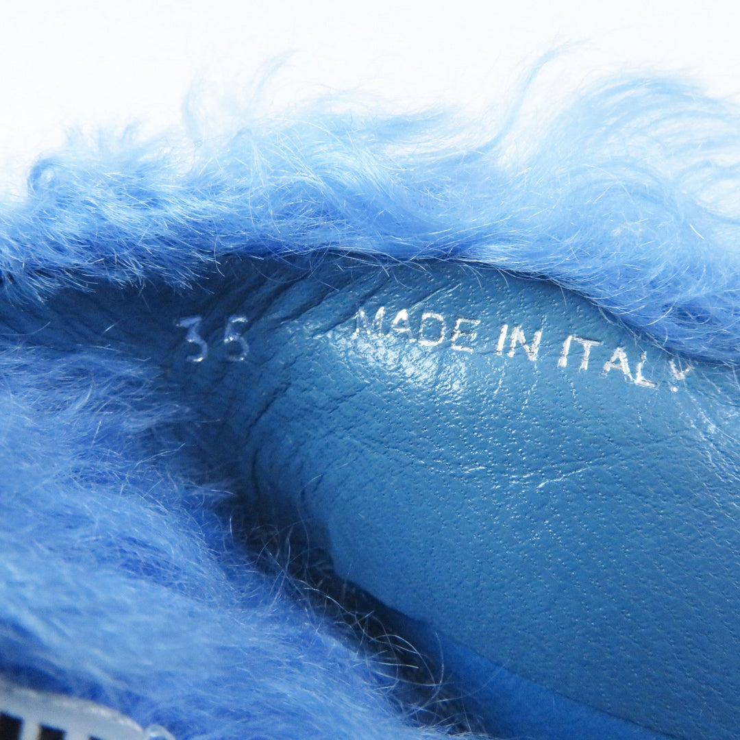 MIUMIU Sandals 5XX071 Main: Eco fur Light blue Women 35 Used Authentic