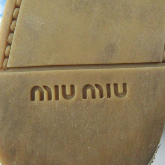 MIUMIU Sandals 5XX071 Main: Eco fur Light blue Women 35 Used Authentic