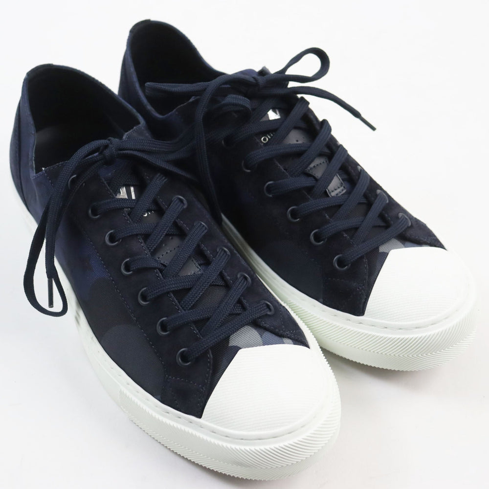 LOUIS VUITTON Low cut sneakers Part: suede Navy Tattoo line mens 8 Used Authentic