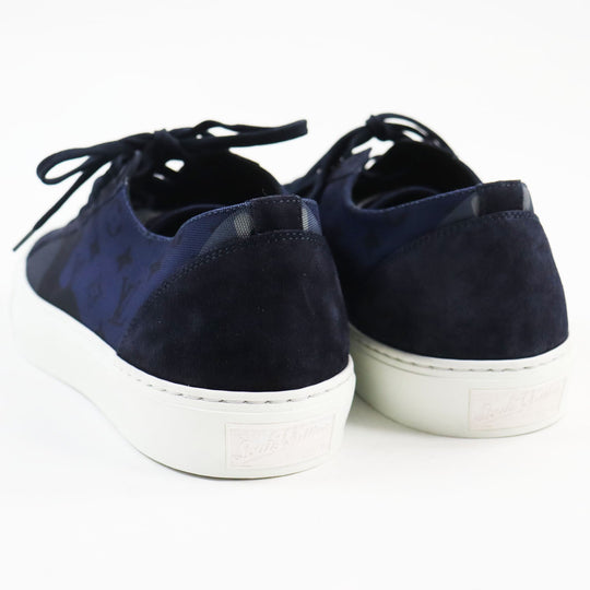 LOUIS VUITTON Low cut sneakers Part: suede Navy Tattoo line mens 8 Used Authentic
