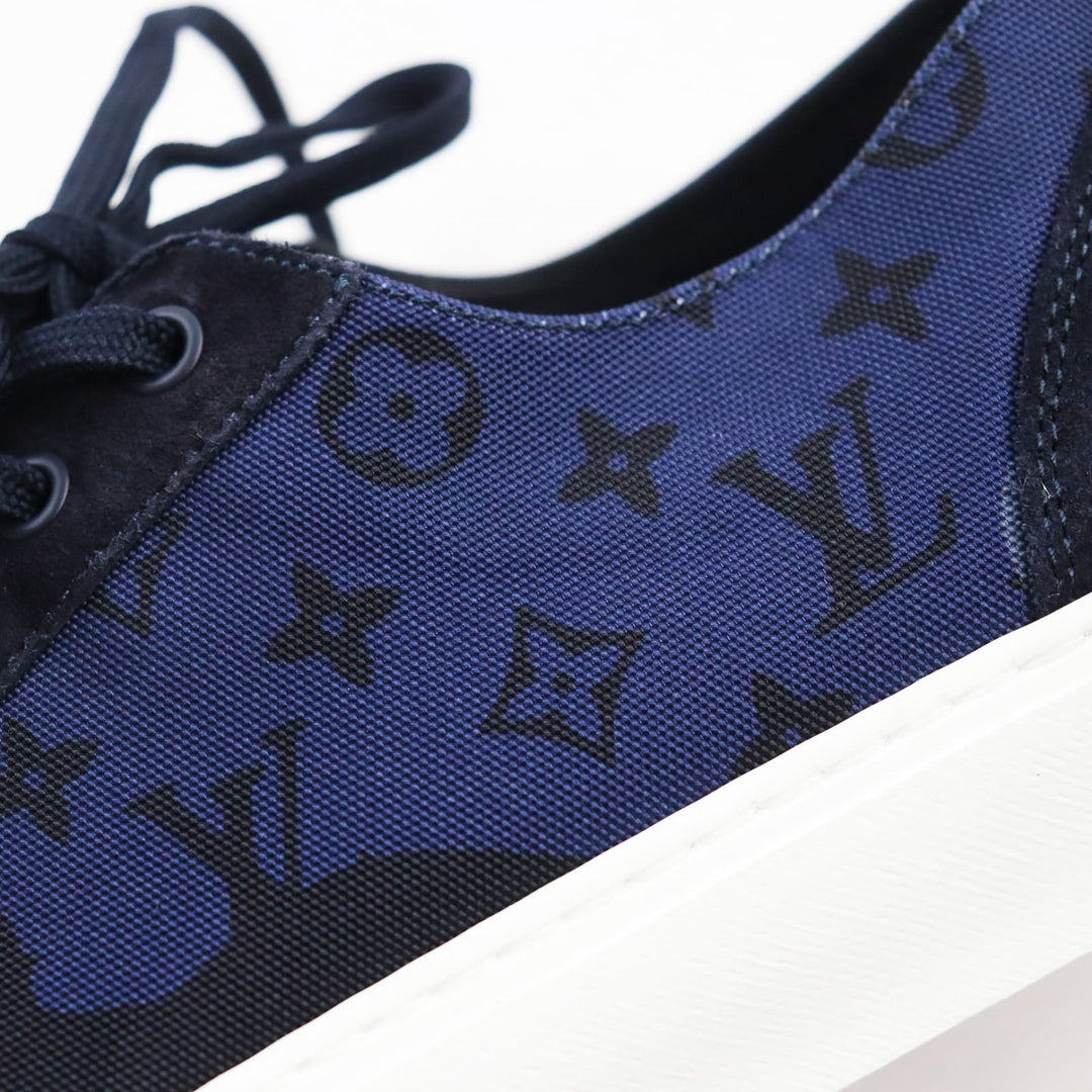 LOUIS VUITTON Low cut sneakers Part: suede Navy Tattoo line mens 8 Used Authentic