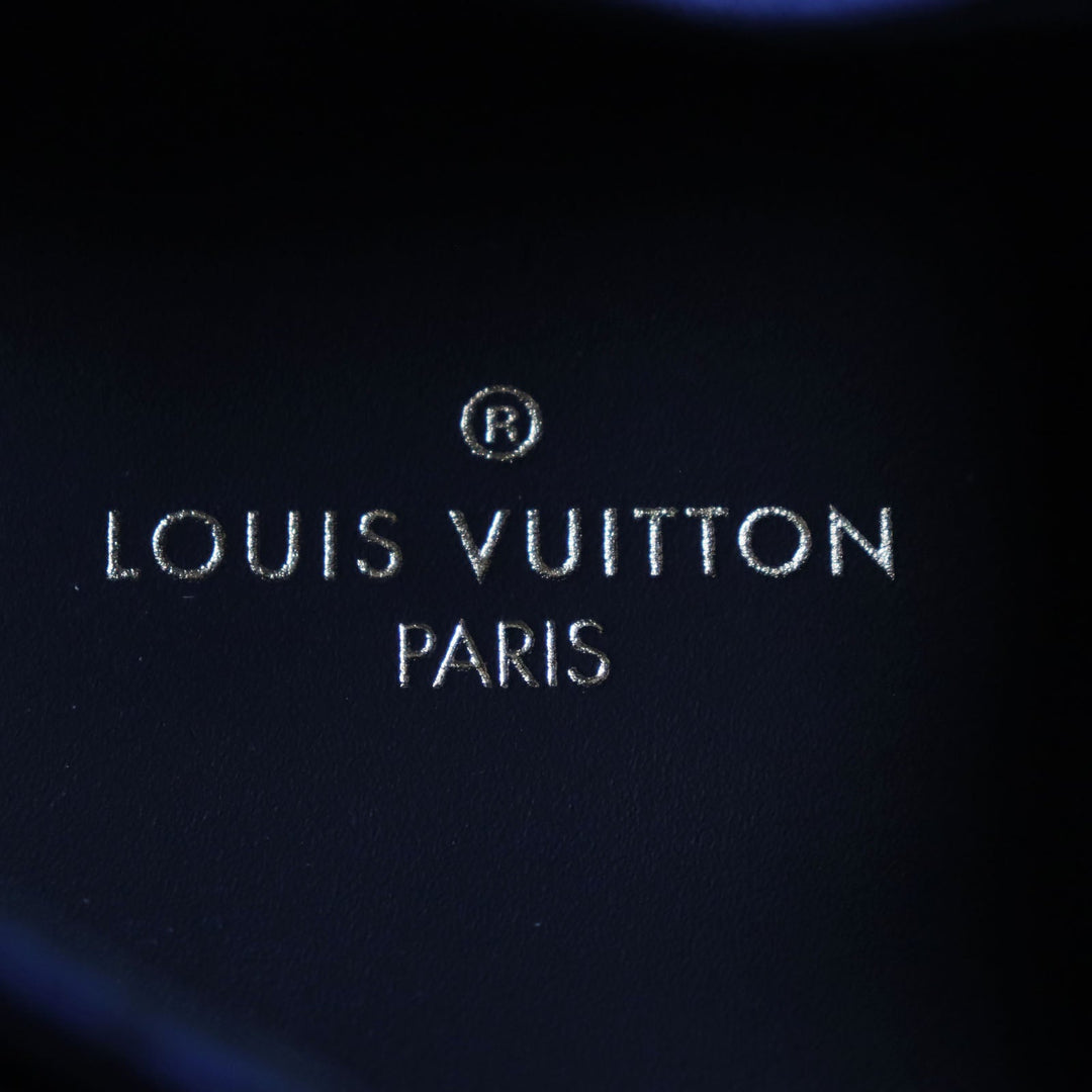 LOUIS VUITTON Low cut sneakers Part: suede Navy Tattoo line mens 8 Used Authentic