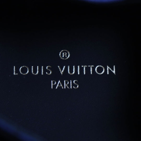 LOUIS VUITTON Low cut sneakers Part: suede Navy Tattoo line mens 8 Used Authentic