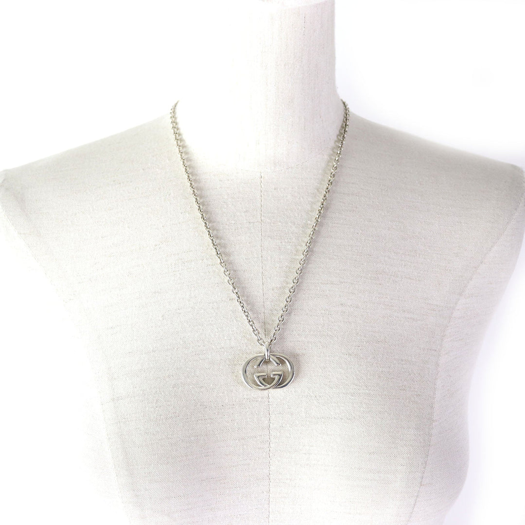 GUCCI Necklace 293710 Main�FSV925 Silver Women Used Authentic