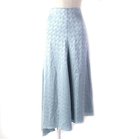 FENDI Long skirt FQ7226 Outer: 100% silk, Lining: 100% silk Light blue Women 36 Used Authentic