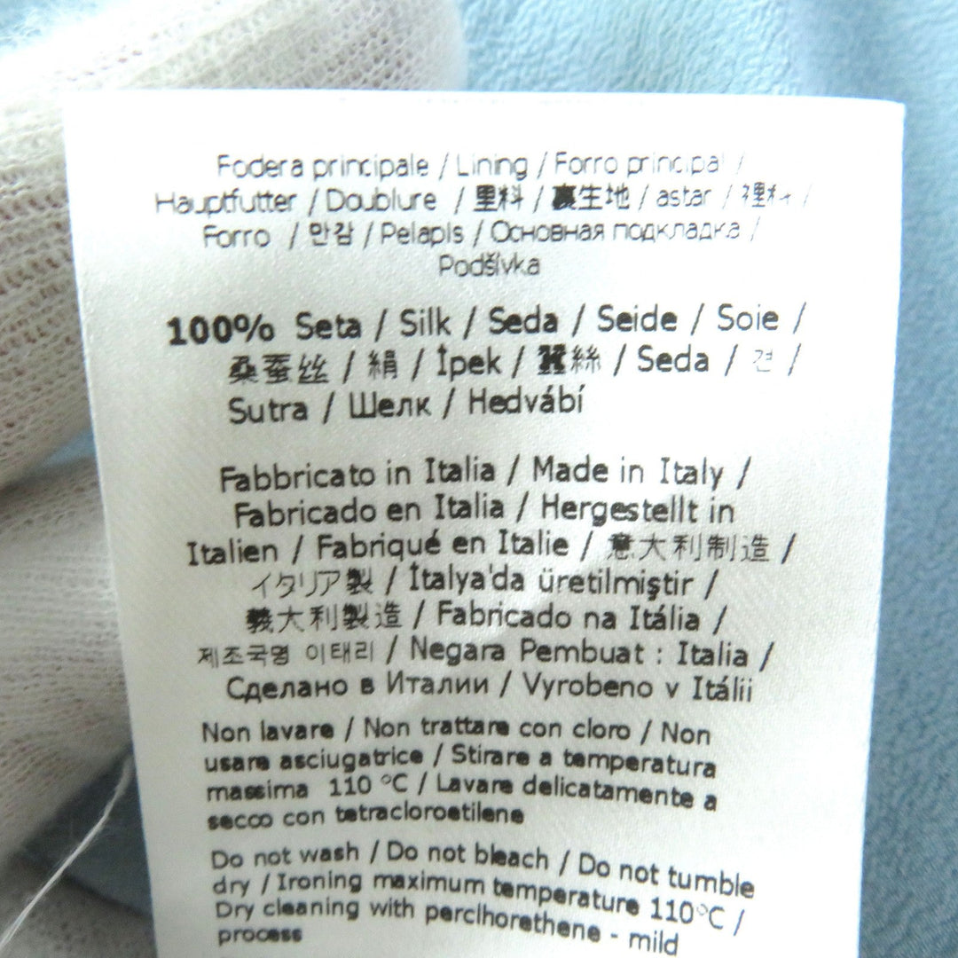 FENDI Long skirt FQ7226 Outer: 100% silk, Lining: 100% silk Light blue Women 36 Used Authentic