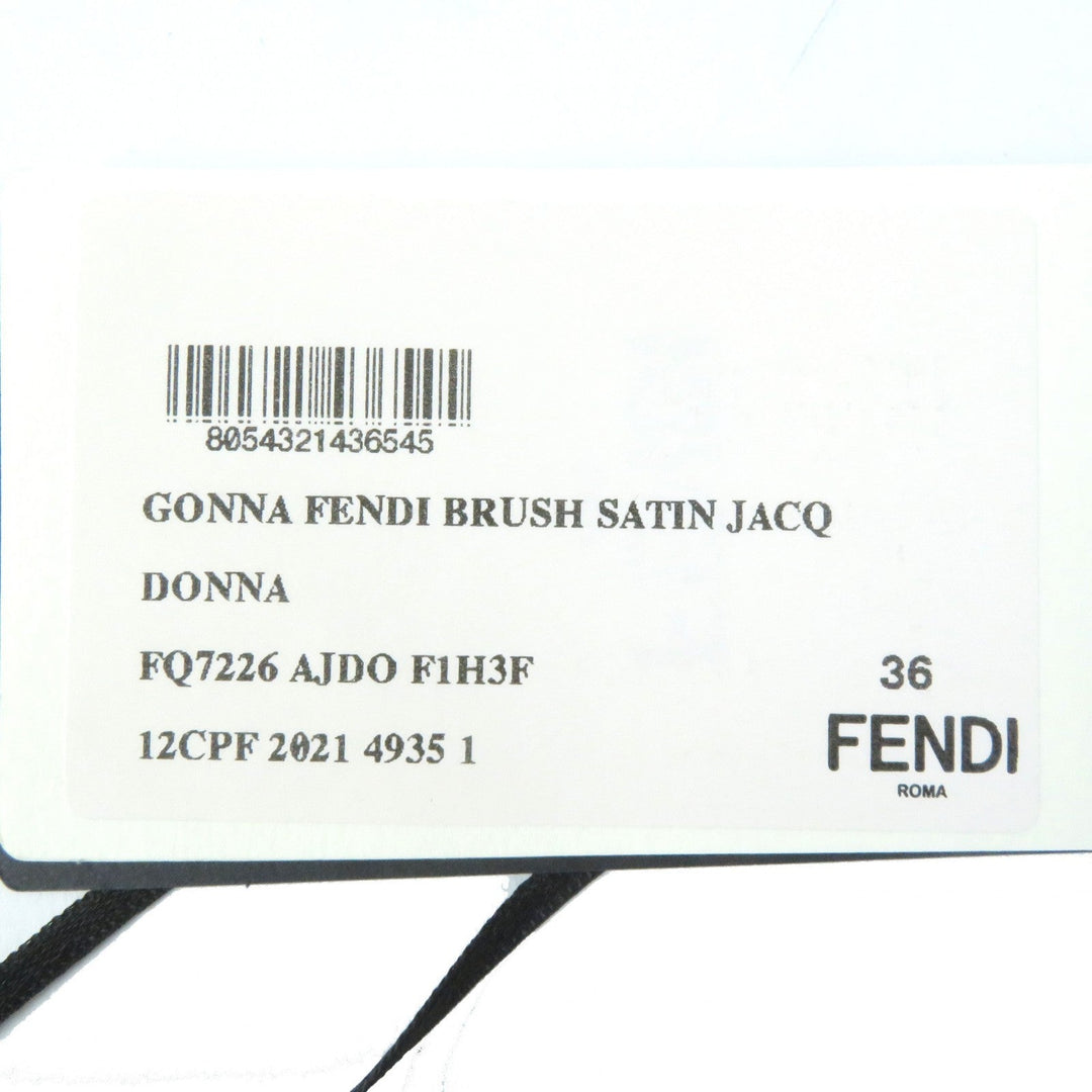 FENDI Long skirt FQ7226 Outer: 100% silk, Lining: 100% silk Light blue Women 36 Used Authentic