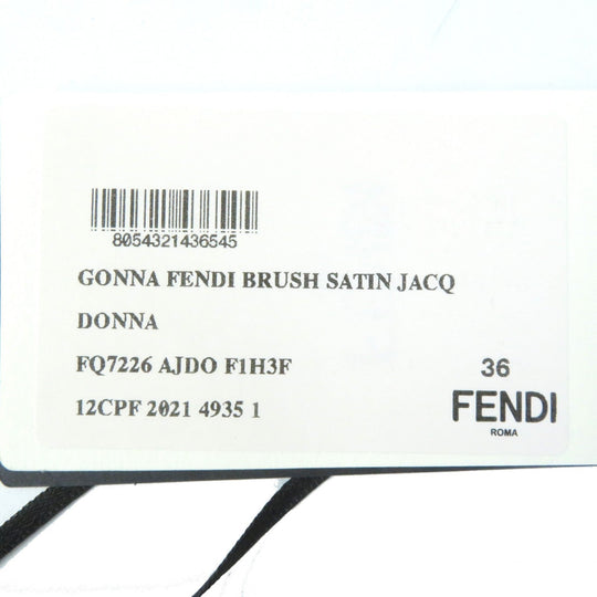 FENDI Long skirt FQ7226 Outer: 100% silk, Lining: 100% silk Light blue Women 36 Used Authentic