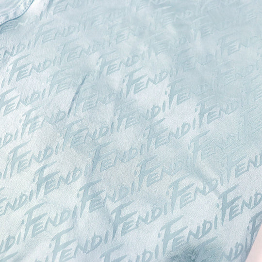 FENDI Long skirt FQ7226 Outer: 100% silk, Lining: 100% silk Light blue Women 36 Used Authentic