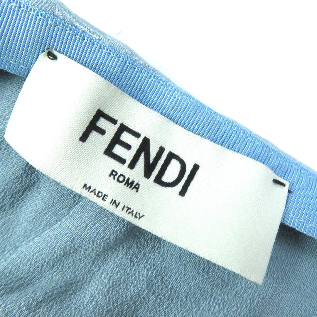 FENDI Long skirt FQ7226 Outer: 100% silk, Lining: 100% silk Light blue Women 36 Used Authentic