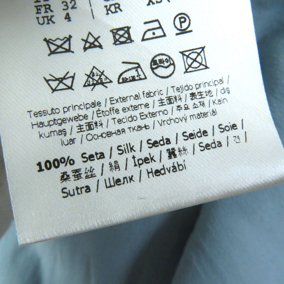 FENDI Long skirt FQ7226 Outer: 100% silk, Lining: 100% silk Light blue Women 36 Used Authentic