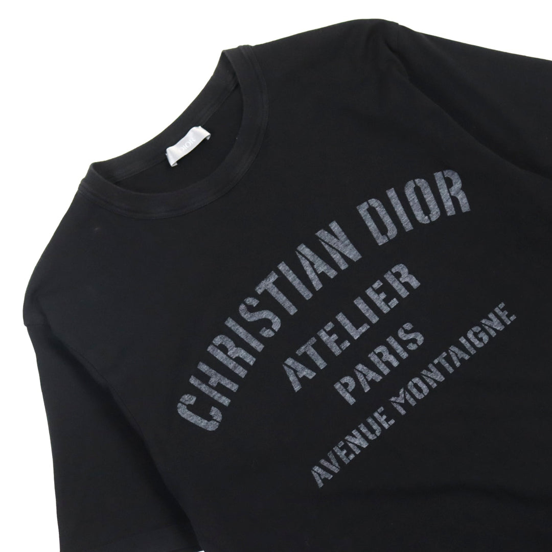 Dior HOMME Short sleeve T-shirt 043J615A0589 Main: 100% cotton black ATELIER Atelier mens XS Used Authentic