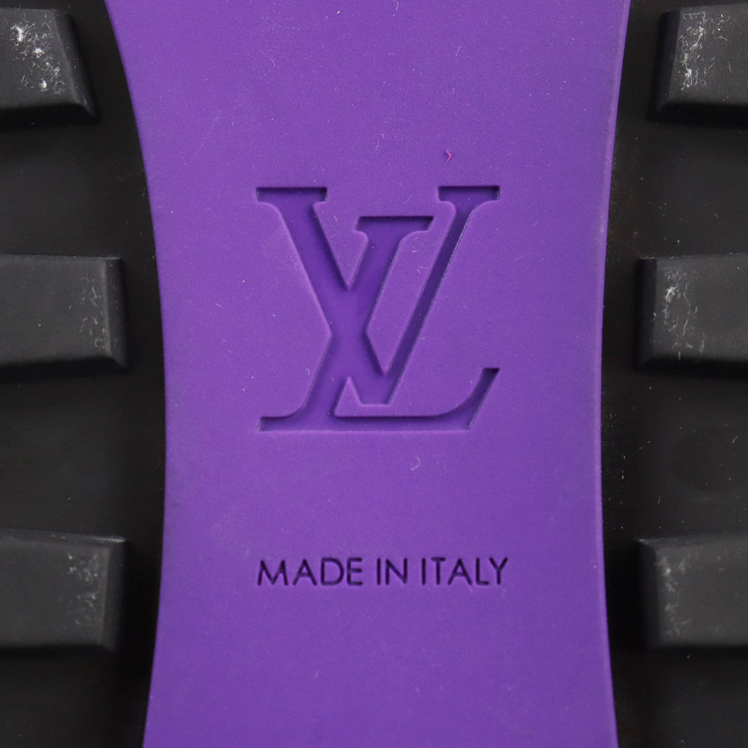 LOUIS VUITTON Leather shoes Main: Leather Purple type Goncourt Line mens 9 Used Authentic