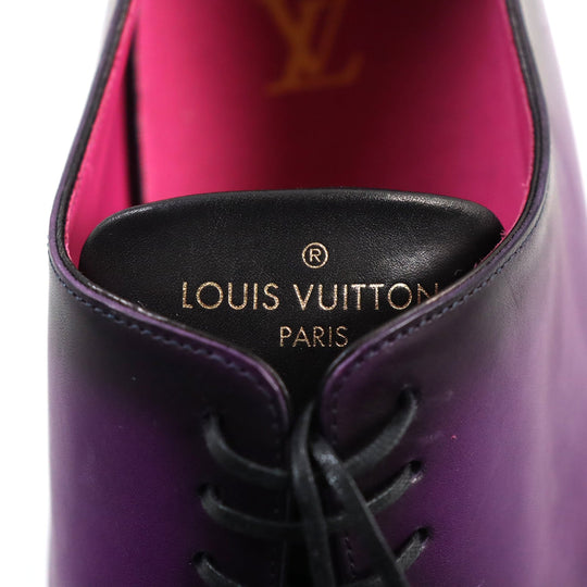 LOUIS VUITTON Leather shoes Main: Leather Purple type Goncourt Line mens 9 Used Authentic