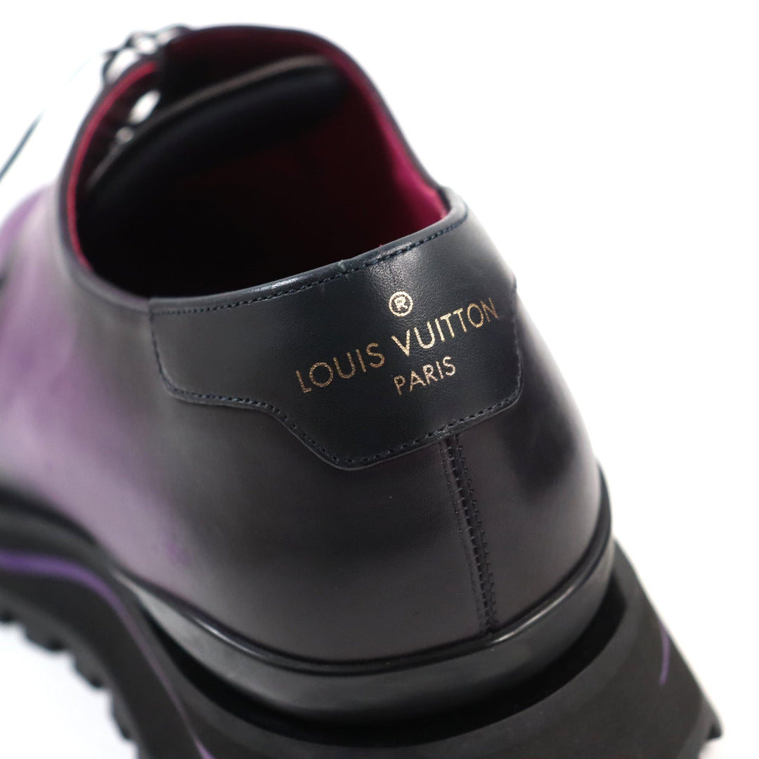 LOUIS VUITTON Leather shoes Main: Leather Purple type Goncourt Line mens 9 Used Authentic