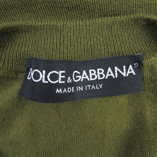 DOLCE&GABBANA sweater Main: 70% cashmere, Main: 30% silk khaki mens 48 Used Authentic