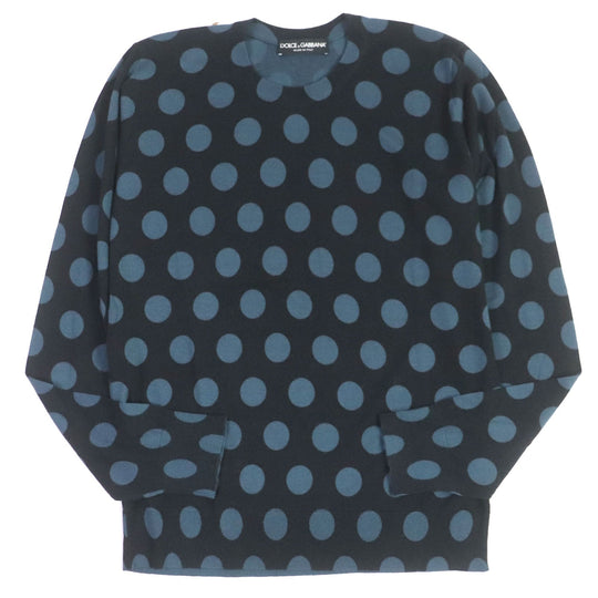 DOLCE&GABBANA sweater Main: 70% cashmere, Main: 30% silk Navy mens 48 Used Authentic