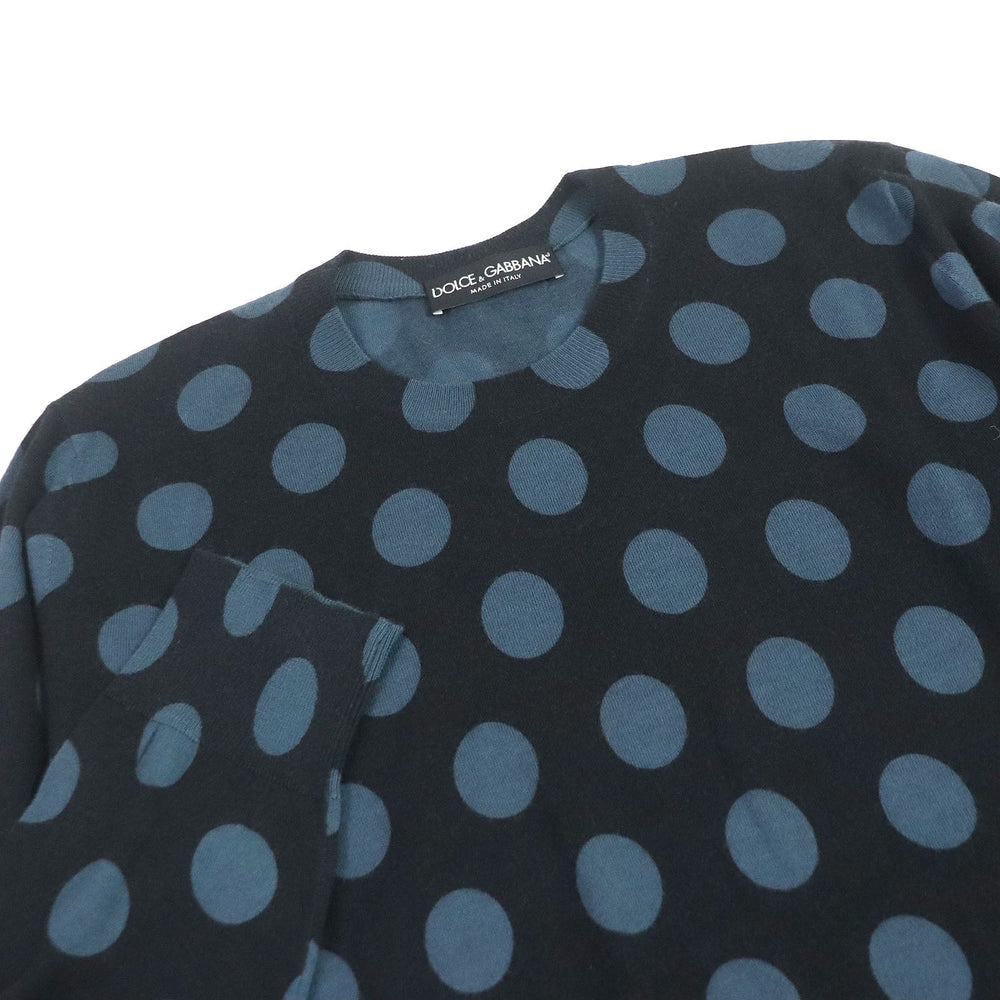 DOLCE&GABBANA sweater Main: 70% cashmere, Main: 30% silk Navy mens 48 Used Authentic