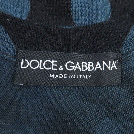 DOLCE&GABBANA sweater Main: 70% cashmere, Main: 30% silk Navy mens 48 Used Authentic