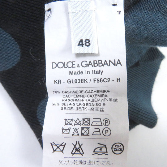 DOLCE&GABBANA sweater Main: 70% cashmere, Main: 30% silk Navy mens 48 Used Authentic