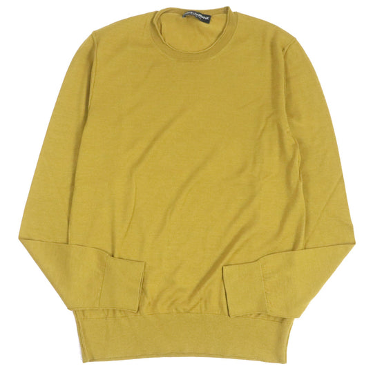 DOLCE&GABBANA sweater Main: 70% cashmere, Main: 30% silk mustard mens 48 Used Authentic
