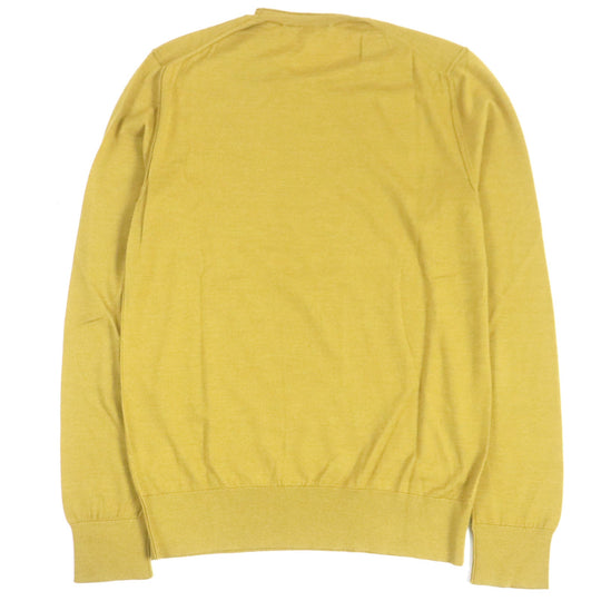 DOLCE&GABBANA sweater Main: 70% cashmere, Main: 30% silk mustard mens 48 Used Authentic