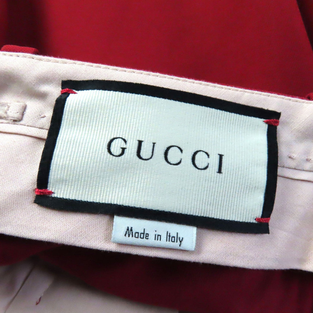 GUCCI Pants 624953 Main: 54% silk, Main: 46% wool, Part: 100% polyester Red Women 40 Used Authentic
