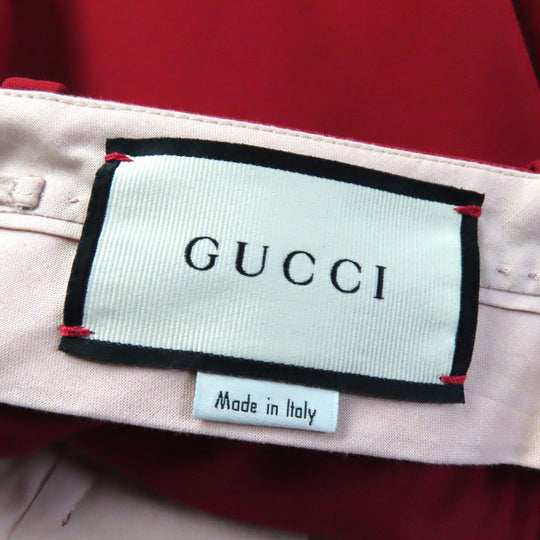 GUCCI Pants 624953 Main: 54% silk, Main: 46% wool, Part: 100% polyester Red Women 40 Used Authentic