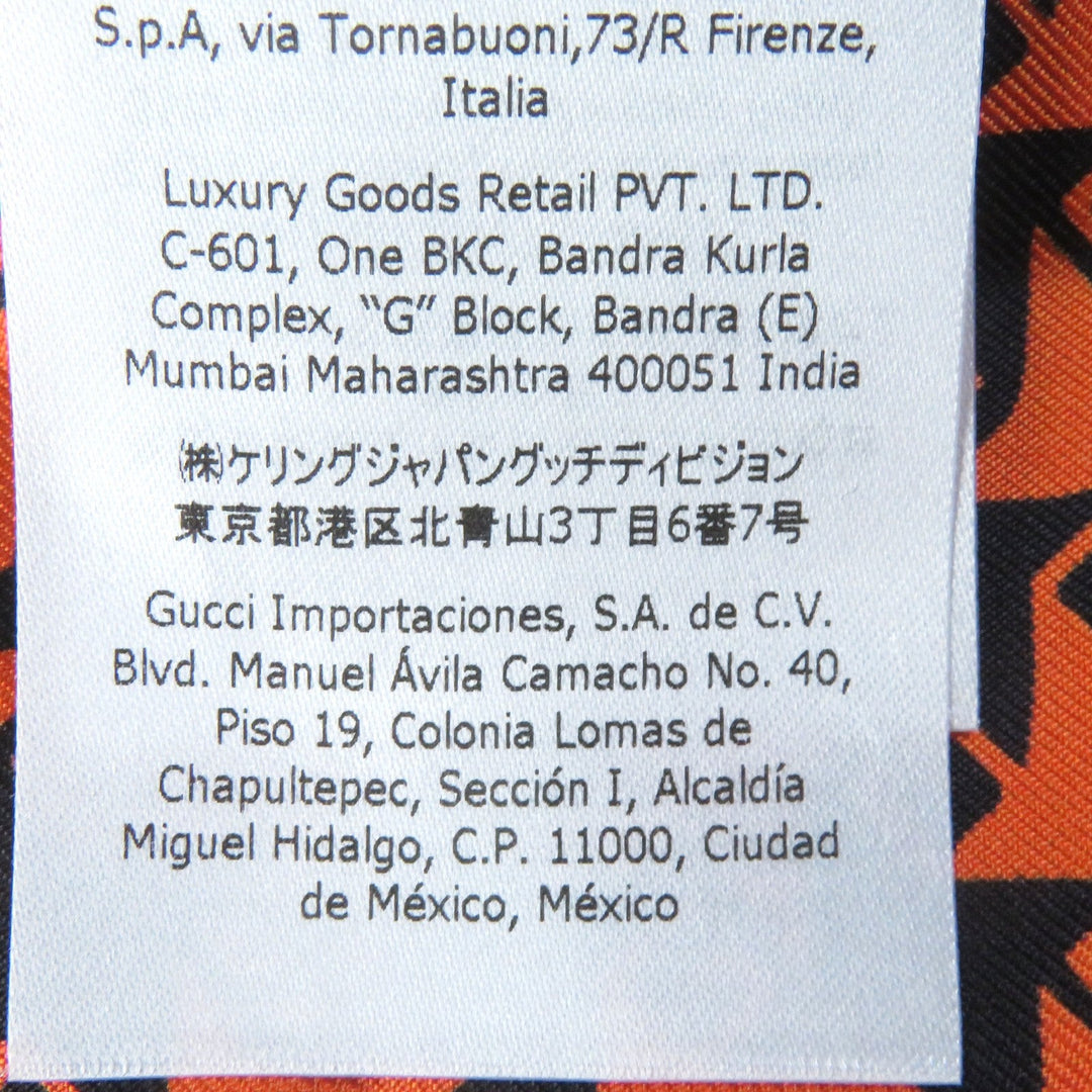GUCCI coat Outer: 90% wool, Outer: 10% nylon, Lining: 100% silk Orange black 674323 Women 42 Used Authentic