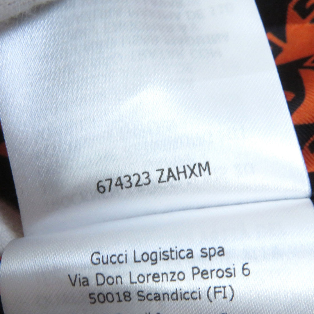GUCCI coat Outer: 90% wool, Outer: 10% nylon, Lining: 100% silk Orange black 674323 Women 42 Used Authentic