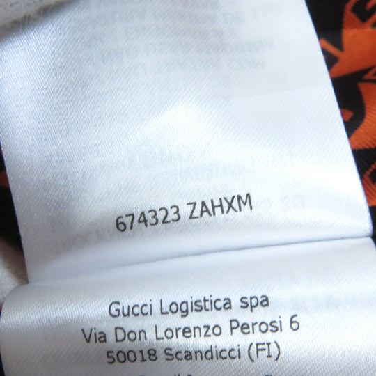 GUCCI coat Outer: 90% wool, Outer: 10% nylon, Lining: 100% silk Orange black 674323 Women 42 Used Authentic