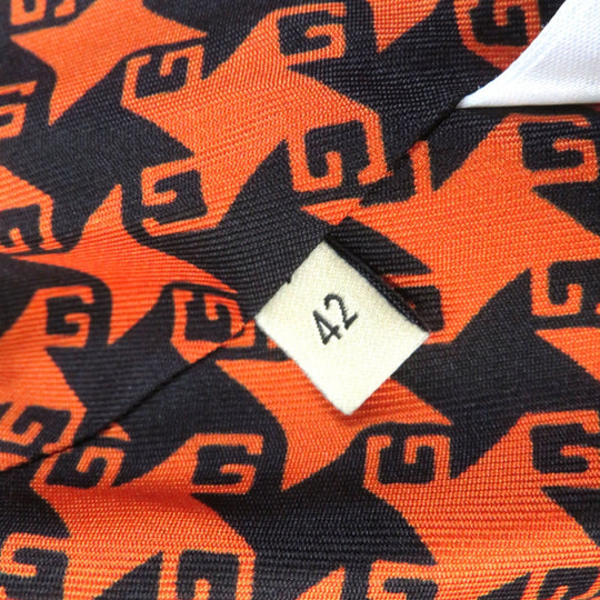 GUCCI coat Outer: 90% wool, Outer: 10% nylon, Lining: 100% silk Orange black 674323 Women 42 Used Authentic