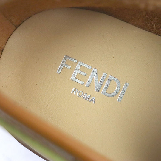 FENDI Deck shoes 7D1407 Main: Leather Brown mens 5 Used Authentic