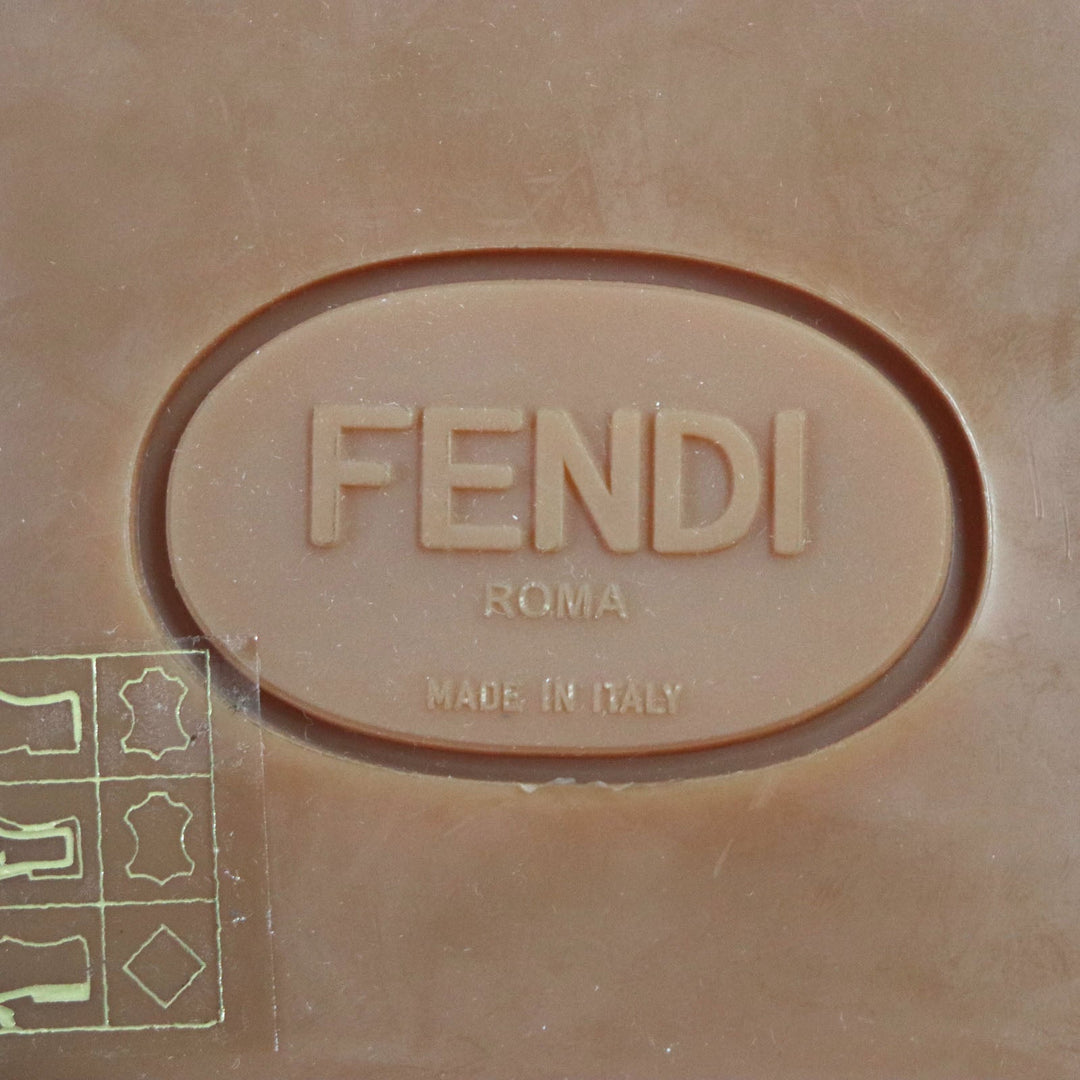 FENDI Deck shoes 7D1407 Main: Leather Brown mens 5 Used Authentic