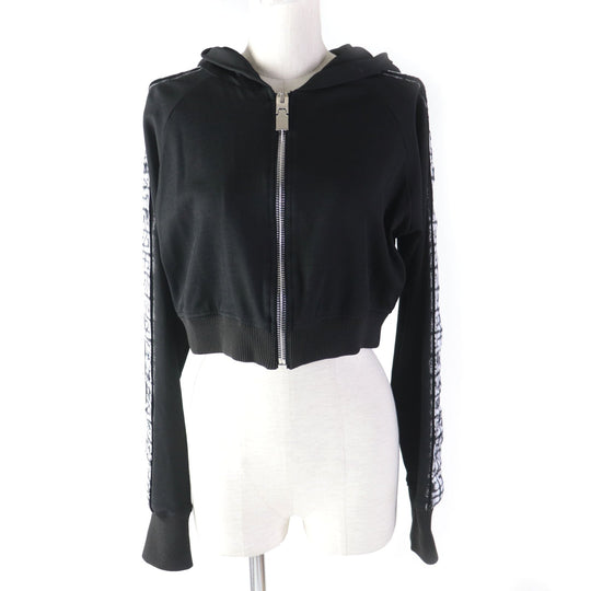 GIVENCHY Hoodie BWJ02J30RY Outer: 50% nylon, Outer: 48% rayon, Outer: 2% polyurethane, Lining: 95% nylon, Lining: 5% polyurethane, Part: 65% polyester, 21% nylon, 14% rubber Black White 4G Women M Used Authentic