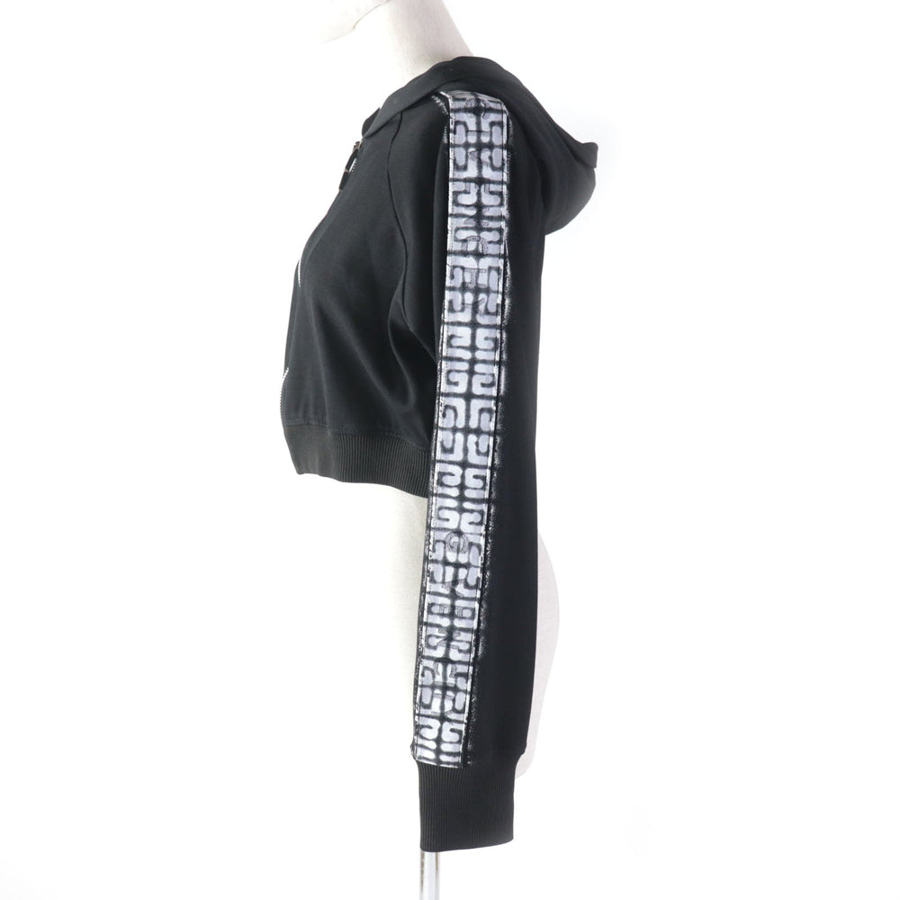 GIVENCHY Hoodie BWJ02J30RY Outer: 50% nylon, Outer: 48% rayon, Outer: 2% polyurethane, Lining: 95% nylon, Lining: 5% polyurethane, Part: 65% polyester, 21% nylon, 14% rubber Black White 4G Women M Used Authentic