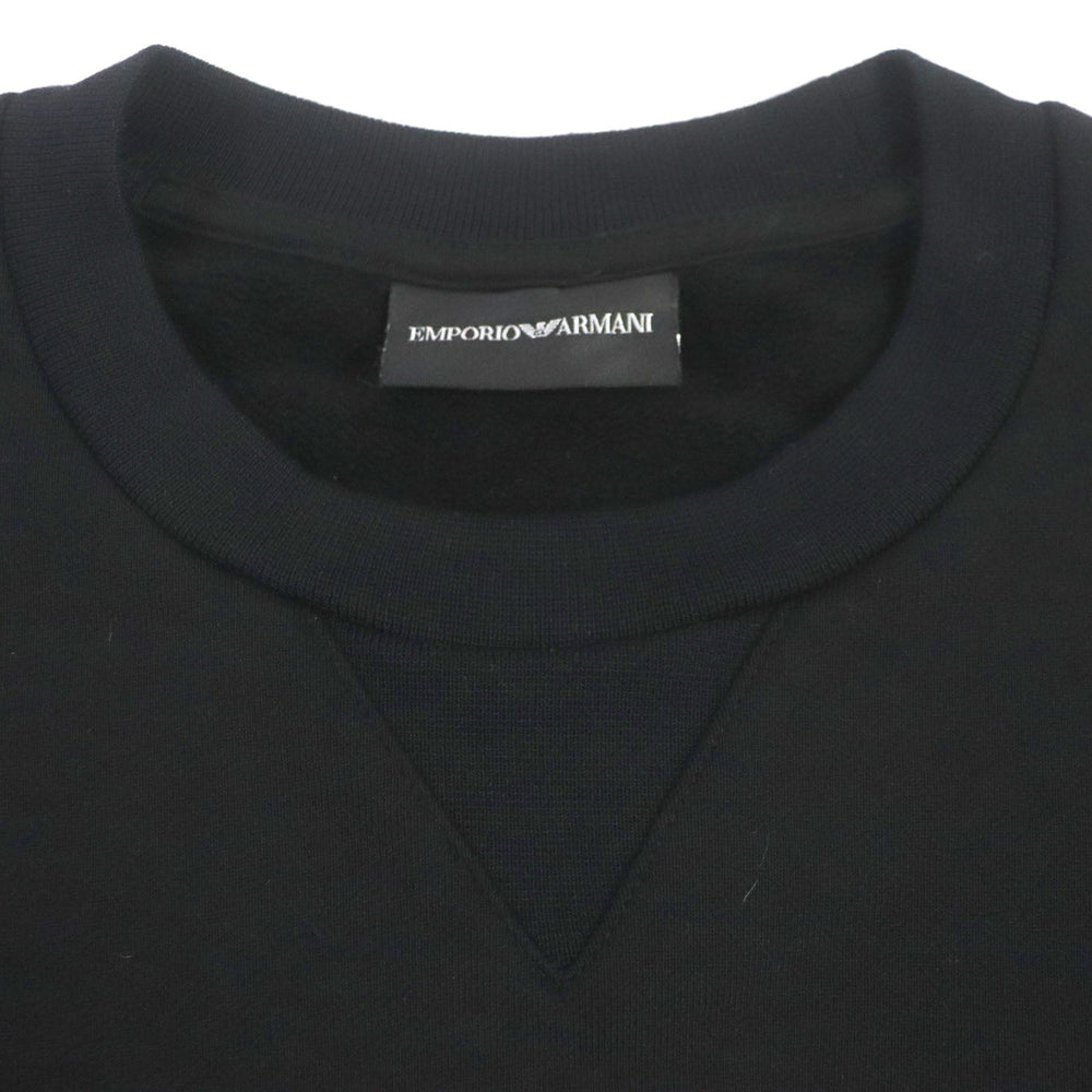 EMPORIO ARMANI sweat Outer: 68% Modal, Outer: 32% Cotton, Lining: 98% Modal, Lining: 2% Elastane black mens S Used Authentic