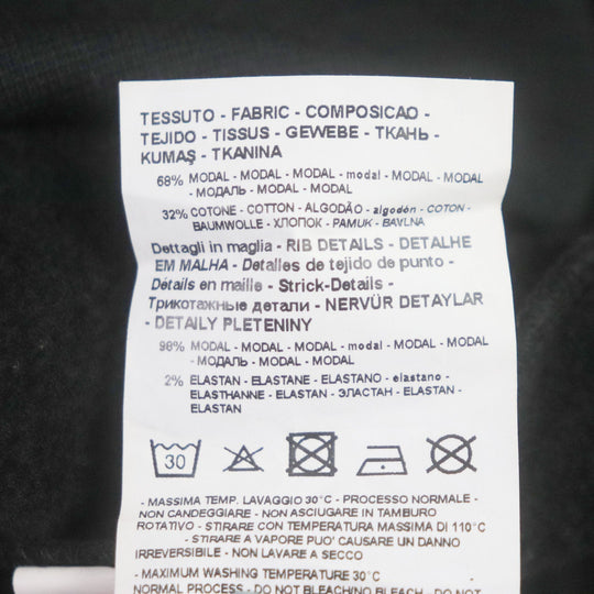 EMPORIO ARMANI sweat Outer: 68% Modal, Outer: 32% Cotton, Lining: 98% Modal, Lining: 2% Elastane black mens S Used Authentic