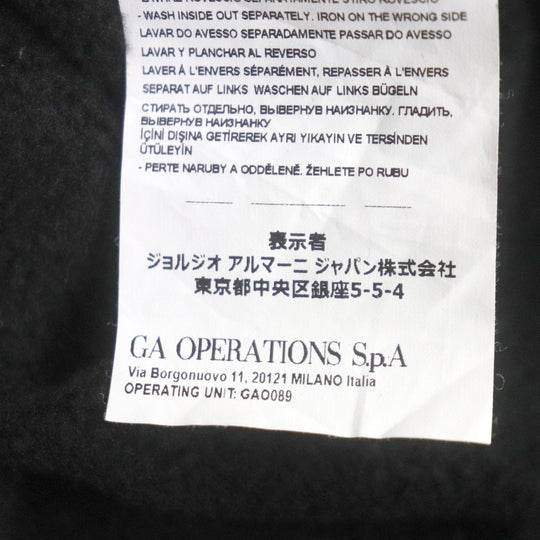 EMPORIO ARMANI sweat Outer: 68% Modal, Outer: 32% Cotton, Lining: 98% Modal, Lining: 2% Elastane black mens S Used Authentic