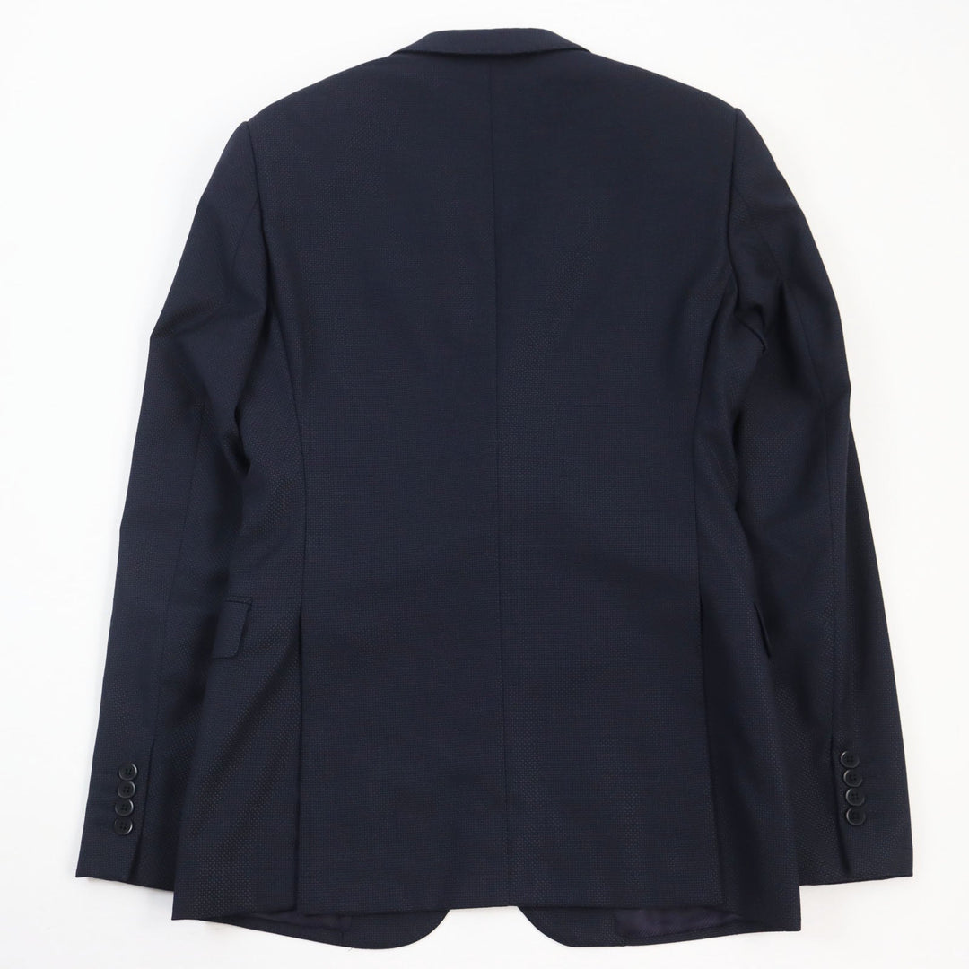 EMPORIO ARMANI tailored jacket Outer: 87% wool, Outer: 13% silk, Lining: 55% viscose (rayon), Lining: 45% acetate, Sleeve lining: 100% viscose (rayon) Navy M LINE mens 44 Used Authentic