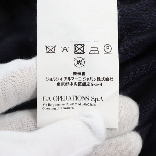 EMPORIO ARMANI tailored jacket Outer: 87% wool, Outer: 13% silk, Lining: 55% viscose (rayon), Lining: 45% acetate, Sleeve lining: 100% viscose (rayon) Navy M LINE mens 44 Used Authentic